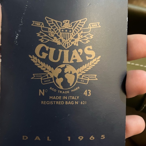 NWT Italyan Bag, olive green with plated details. Autenticity tag - Picture 7 of 10